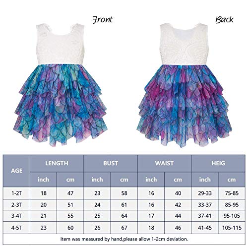 image for Vieille Toddler Flower Girl Tutu Lace Dress for Little Girls Kids Size