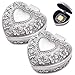WZYTEU 2 Pcs Boîte à Bijoux Vintage, Boite Coeur en Zinc Alliage pour Cadeau d'anniversaire Collier Boucles d'oreilles Anneau De Stockage et Décoration de Maison