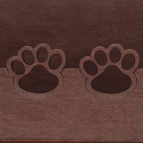 Tarjetero de madera con forma de pata de gato PRETYZOOM expositor de escritorio 2 piezas 3