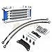 Refroidisseur d'huile Set de refroidisseur d'huile de refroidisseur de radiateur de refroidissement à l'huile de refroidisseur de motocross pour 50 70 90 110 125 140CC Bike de saleté DAX Vélo de poche