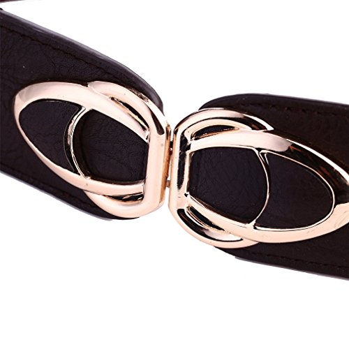 Beltox Fine Womens Belt Elastic Stretch Cinch Waistband Dress Ornament Lady Cummerband, Black, 26"-43" #TOP1