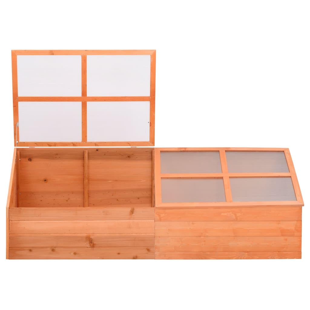 Inspekt drewniany 180 x 57 x 62 cm domek dla roślin | Płyta PC, pokrywa zawiasowa, do warzyw, ziół, kwiatów, łatwy montaż
