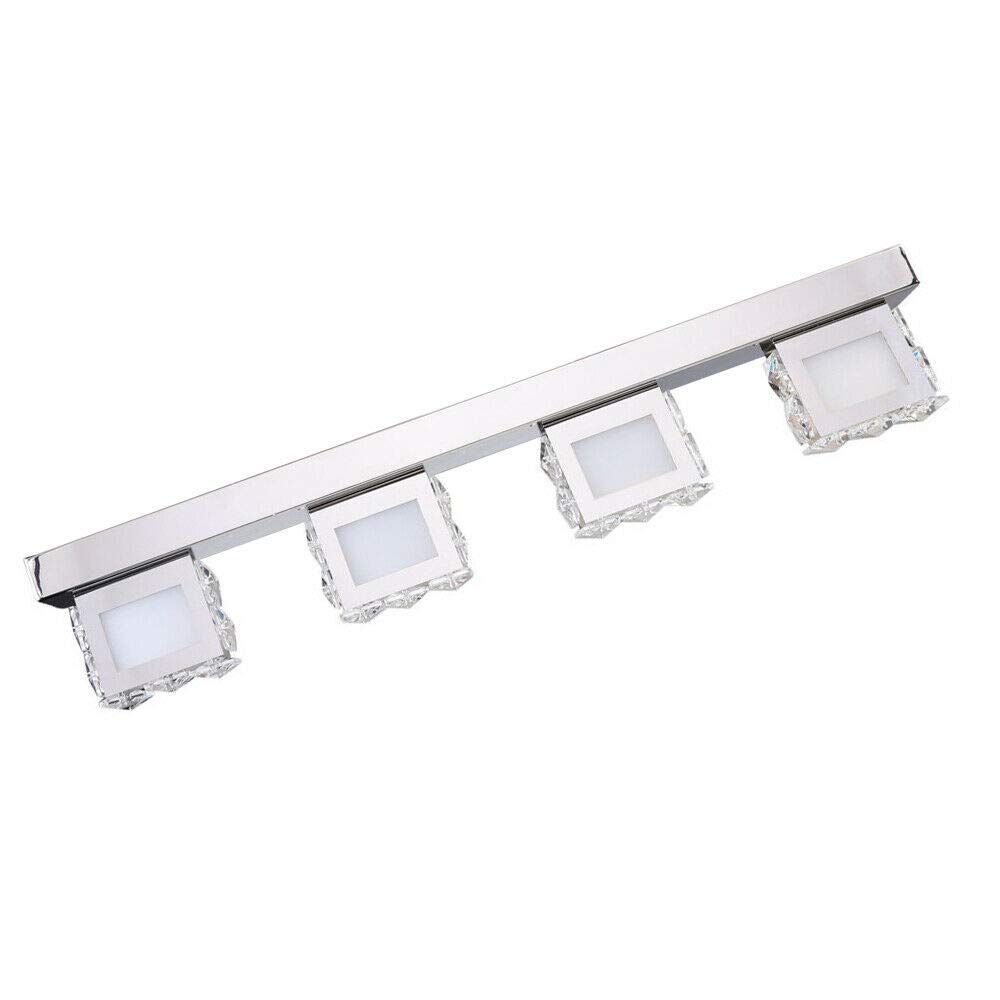 24-Inch Bathroom Vanity Light With Crystal Strands – Chrome, No Assembly Required