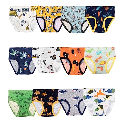 JackLoveBriefs Slips garçon sous-vêtements Pur Coton Garçon 3-4 Ans (Lot de 12,Taille :110,Multicolore)