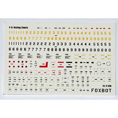 Amazon.com: Foxbot 72-053 - 1/72 North American P-51 Mustang Decal