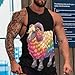 LGBTQ Pride Rainbow Goat Men's Sleeveless T-Shirt Casual Tank Top Gym Muscle Workout Tee 4XL
