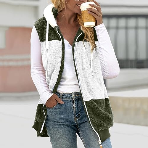 Sudadera de felpa calida con cremallera delantera y corte suelto para mujer en talla grande XL 2