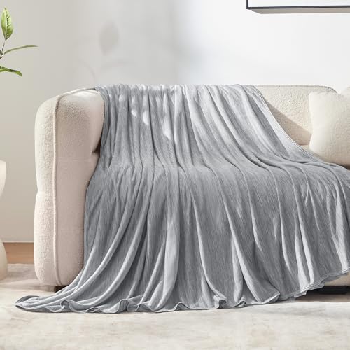 50 x 70 Sleep Zone Nanotex Cooling Throw Blanket (Grey) 6.49 + Free Shipping w/ Prime or on 35+ + 50% Off Code FWJ9M0F6 - image 1