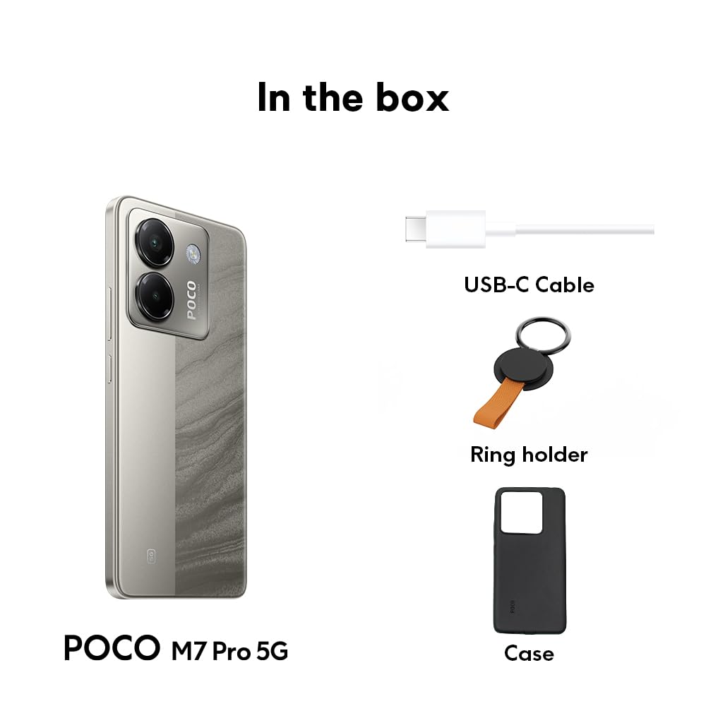 POCO M7 Pro 5G Smartphone, 8+256GB,Green, Clear 50MP Sony camera