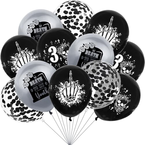 Rip to My 20s Birthday Decorations/Death to My 20s Decoration/Black Dirty Thirty decorations for Him/Happy 30th birthday Party Balloons Decor/Gothic 30 Birthday Party decorations Supplies for Men