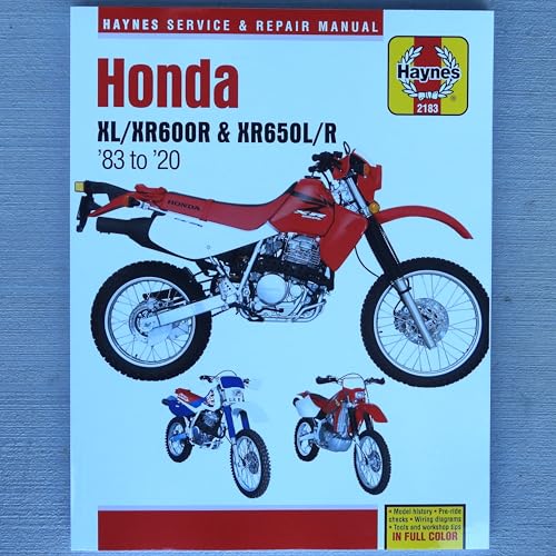 i5motorcycle Haynes Service & Repair Manual 2183 Compatible with Honda Honda XL600 XR600 XL650 XR650 XR650L XR XL 600 650 650L 1983-2020