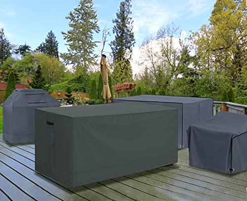 Abccanopy Outdoor Patio Table Cover Outdoor Bar Cover Bistro Set Cover 600D Oxford Waterproof Anti-Uv Covers Table And Chairs Set Cover For 60X34X30 Inches #TOP5