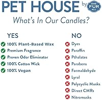 Vista 5 de Pet House - Mini velas para olor de mascotas hechas con cera de soja natural, a base de plantas, aromáticas aptas para perros y gatos, paquete de 3