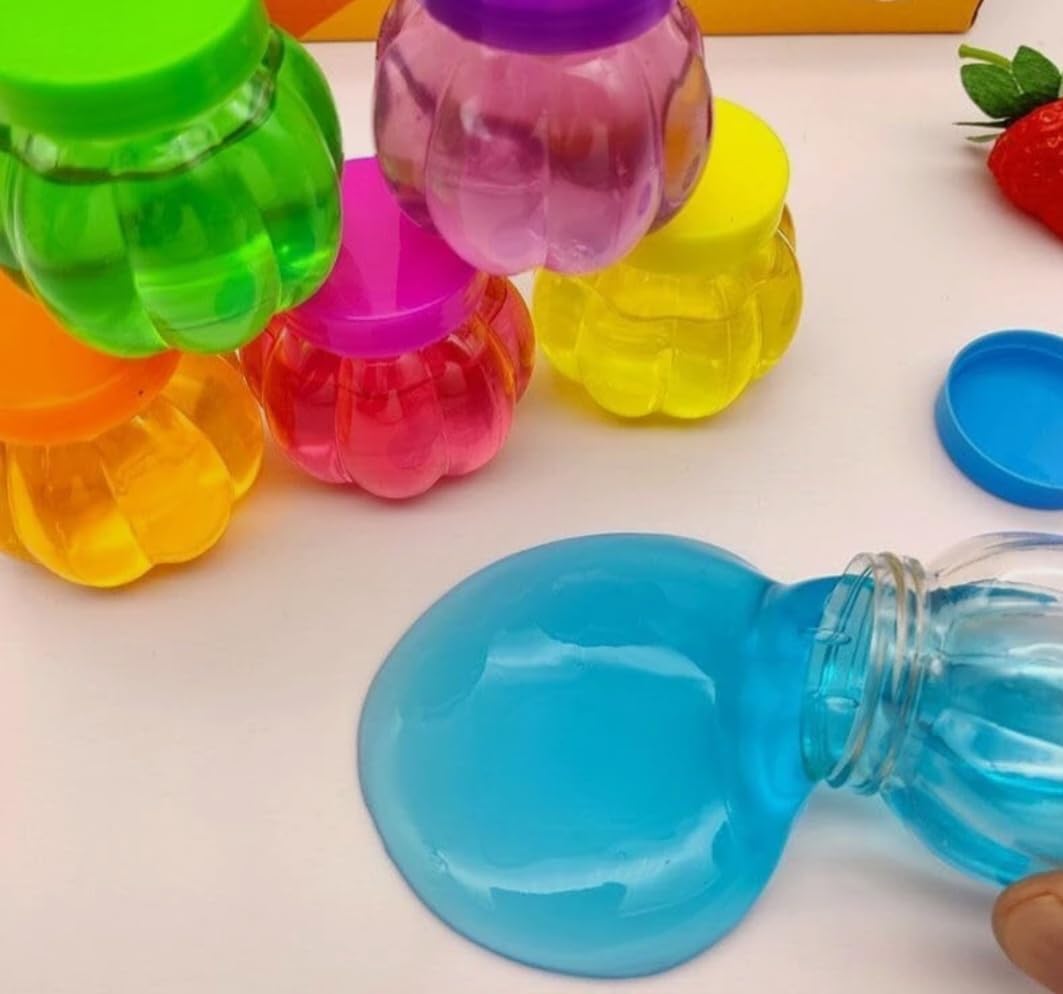 Pack of (4) Slime Toy for Kids Multi Colour DIY Stretchy Slime Kit with Glitter & Beads | Soft Sensory Toy for Boys & Girls Age 3-10 | Birthday & Festival Gift