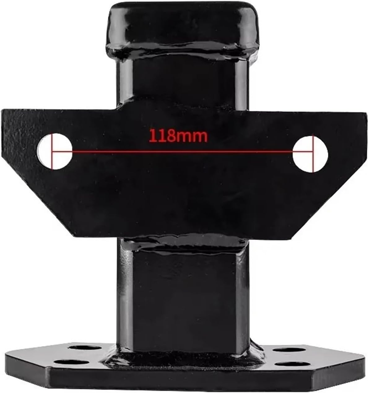 55mm x 105mm Trailer Hitch - 2-Inch Square Mouth Base with Arm Hook for Towing and Hauling