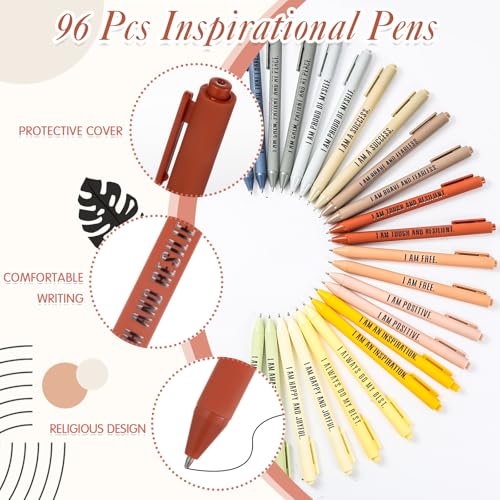Image of Mooliwe 192 Pcs Positive Affirmation Gift Set Gratitude Notebooks with Pens Small Bags Motivational Encouragement Notepads Daily Affirmations Journal for Women Stress Relief Self Care (Rainbow)