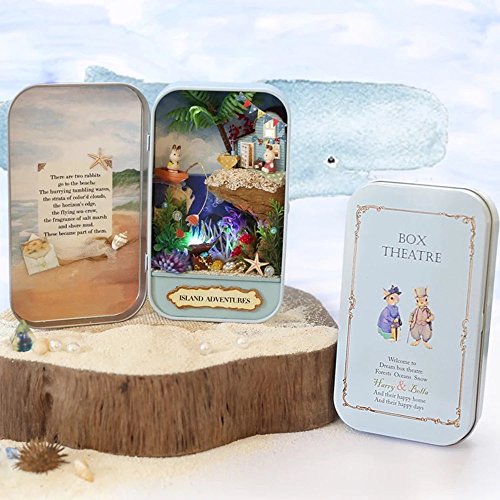 Flever Dollhouse Miniature DIY House Kit Creative Room With Furniture and Cover for Romantic Valentine's Gift