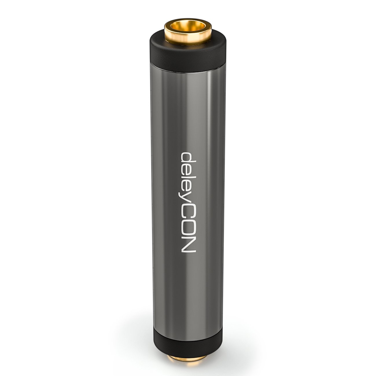 deleyCON Adaptateur Jack Audio Stéréo - Jack 3,5mm Femelle to Femelle - Noir