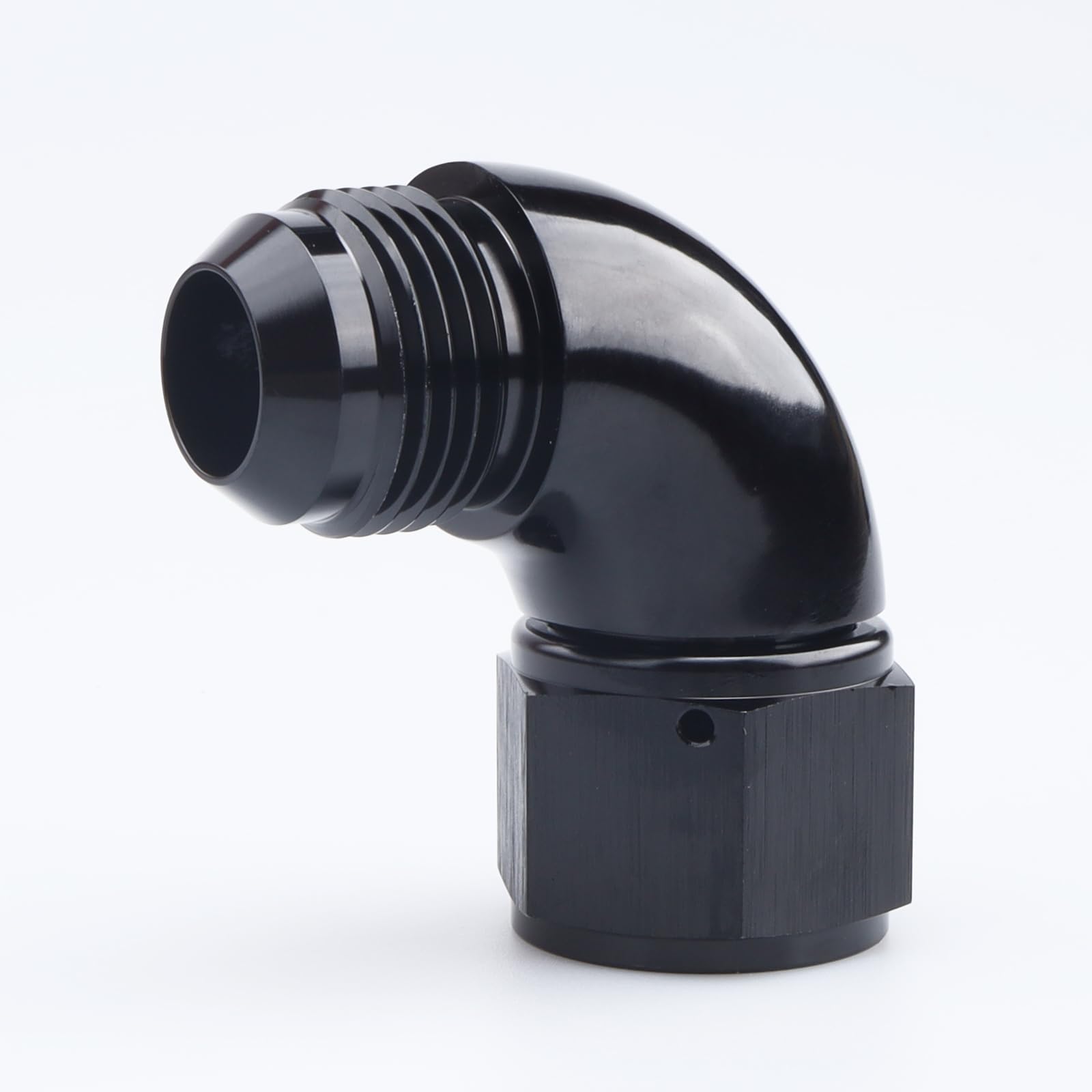 RaceFlux Low-Profile 90-degree -10AN Male Flare To -10AN Male O-ring - Foto 7