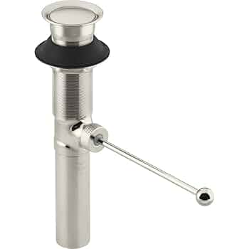 KOHLER K-7114-SN Premier Pop-Up Drain, Exposed, without