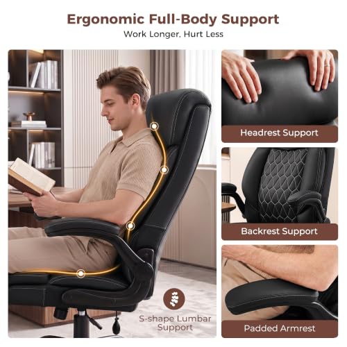 Image of Ergonomic Office Chair with Lumbar Support, Inky