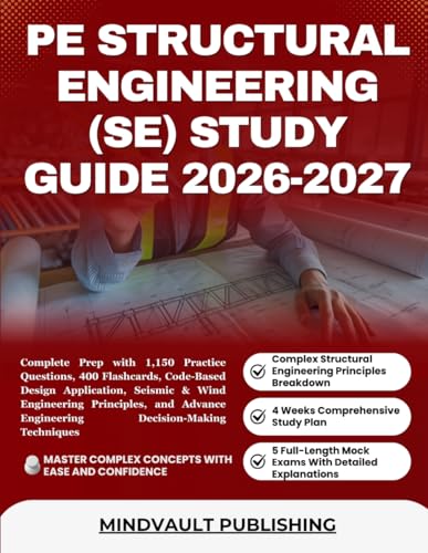 Livre PE Structural Engineering SE examen guide étude 2026 code design et flashcards