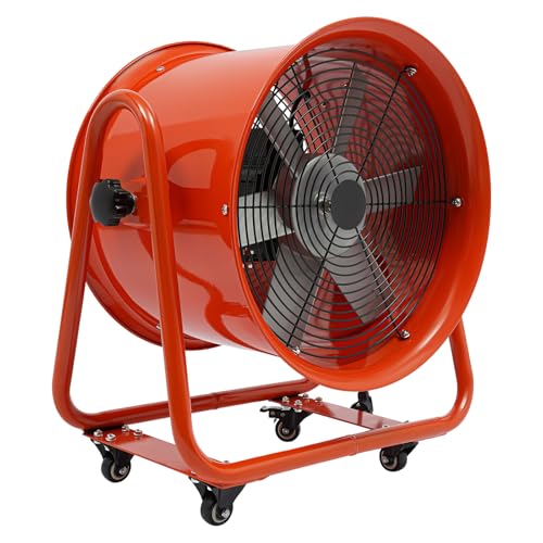 KAUITOPU Ventilador de tambor de suelo, ventilador industrial, 15000 CFM, inclinación ajustable de 90°, ventilador de pie, máquina de viento para almacén, taller, fábrica, sótano