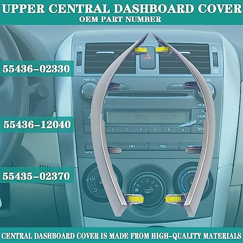 Yzusgomumu 55435-02370 2Pcs Car Upper Central Dashboard Cover Trim Strip Compatible thumb #1