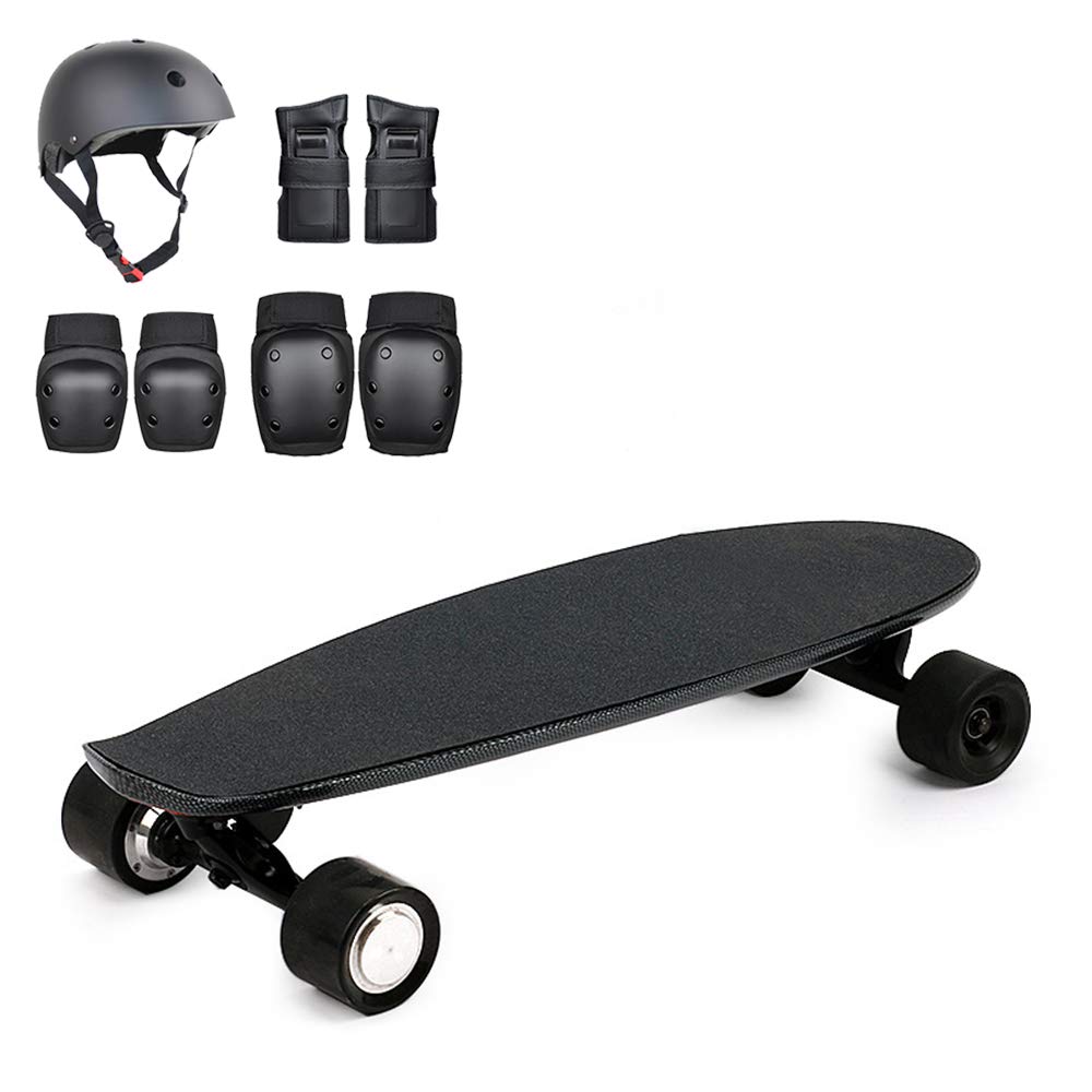 SSCYHTElectric Skateboard, with Protective Gear Kit, 15KM/H Top Speed, Dual 500W Motor, Ultralight Glass Fiber Material, Standard Board