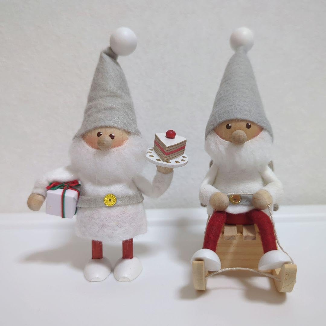 ノルディカニッセそりに乗るサンタ＆てのりサンタ（ケーキ） NORDIKA