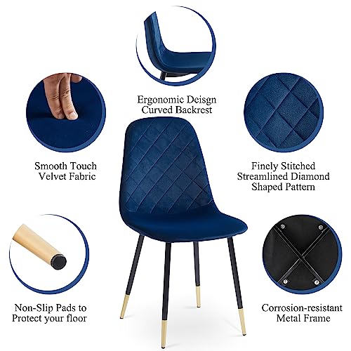 Luxury Velvet Dining Chairs Set