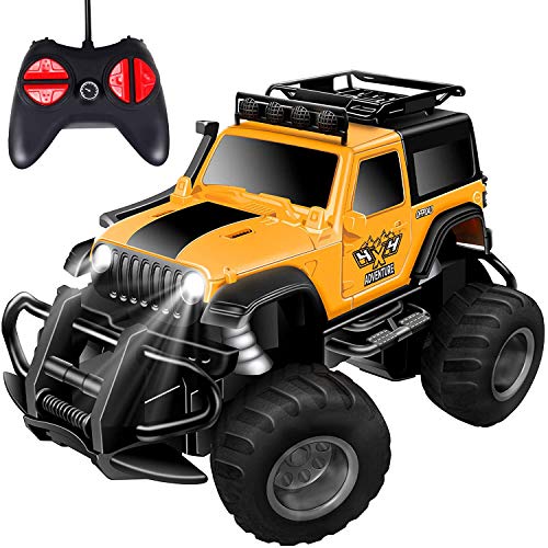 Remote Control Car,Cars Toy for Boys,Remote Control Truck Rc Car for 4 5 6 7 8 Year Old,Toys jeep Kids Gifts for 4-8 Year Old Indoor Outdoors Toys ,for Boys or Girls(Yellow)