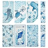 BEAQLIO 6 Pack Microfiber Beach Towel Oversized with 6pcs Travel Bag, 71 * 36 Cruise Quick Dry XL Beach Towels for Cruise Pool Yoga Gym Gift, Lightweight Absorbent Sandproof Large Beach Essentials