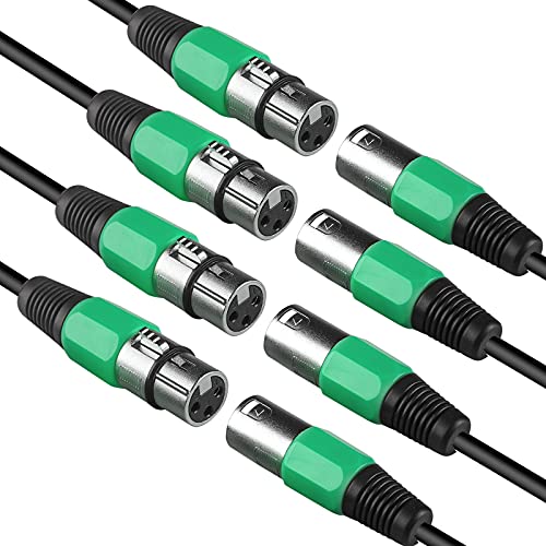 Image of MAD OWL 4 Packs 3 Pin XLR Connector Cannon XLR DMX Cable Connectors XLR Female Male Adapter, XLR Panel Mount Connector XLR Microphone Cable Connector, Cannon Plug for Stage Light DMX Signal Wire
