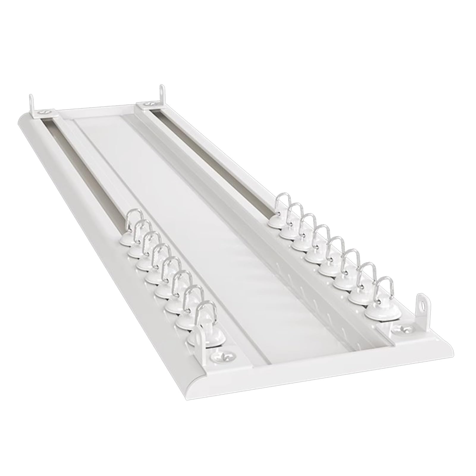 Tringle Rideau Système de Rail de Rideau Extra Fin, Doubles Rails en Alliage D'aluminium, Rails de Plafond Coulissants pour La Maison/VR/zone D'intimité, Tringle à Rideau Élégante et Sans Couture ( Co