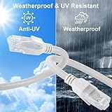 Dutevolns Ultra Flexible Cat 6 Ethernet Cable 8M, Soft 10Gbps Cat 6a Rj45 Network Cable, Gigabit LAN Cord for Mac, PC, Router, Laptop (White) - Image 3