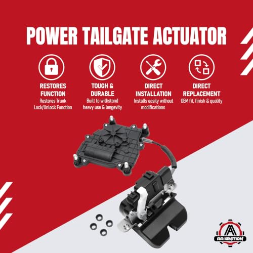 Image of Rear Trunk Latch Tailgate Door Lock Actuator Replacement by AA Ignition - Compatible with Kia Vehicles - 2016, 2017, 2018, 2019, 2020 Sorento - Replaces Parts 81230-C5100, 81230C5100