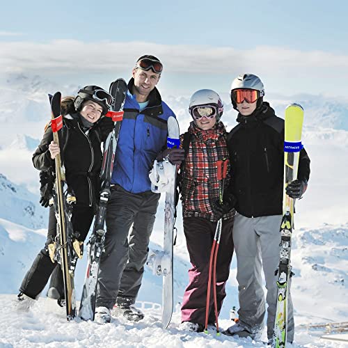 6 Pcs Ski Fastener Straps Adjustable Ski Wraps Ties (Orange) #TOP3