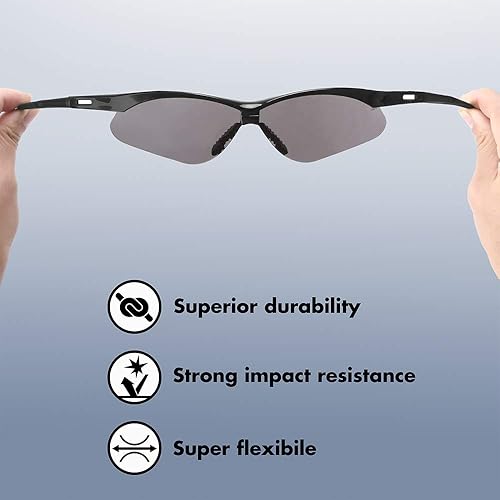 Miniatura 5 de ROAR Gafas de seguridad ahumadas de alta calidad, 6 pares por caja, gafas protectoras, gafas de seguridad, gafas de Airsoft, lentes resistentes a