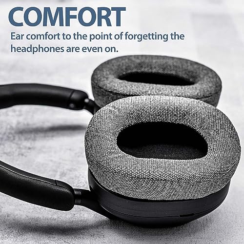 WH 1000XM5 Earpads for WH-1000XM5 (WH1000XM5) by TRANSTEK, Replacement Ear Pads Cushions with High-Density Noise Isolation Foam, Added Thickness-Gray Fabric miniatura 6