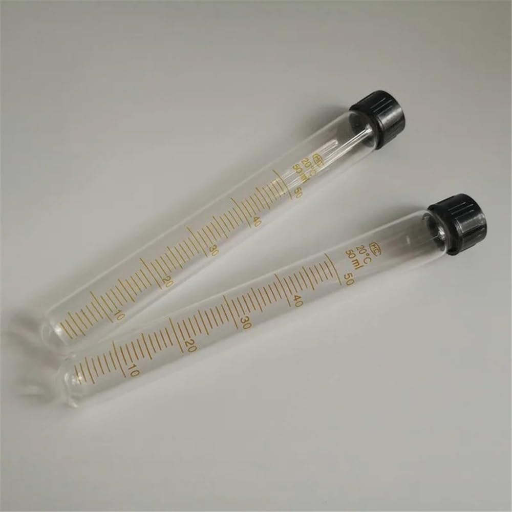 Cristalería de Laboratorio Tamaño disponible Tubo de centrífuga graduado de vidrio con fondo en forma de V: 5 ml, 10 ml, 15 ml, 20 ml, 25 ml, 50 ml Equipado con tapa de rosca(100ml)