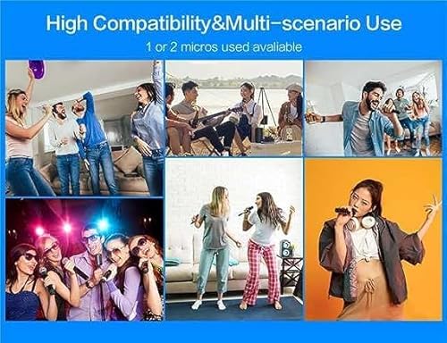 Kabelloses Mikrofon, Professionelles Wiederaufladbares Funkmikrofon, kabelloses Mikrofonsystem für Karaoke und Partys, für DJ Gesang Rede Kirche, Party, Hochzeit