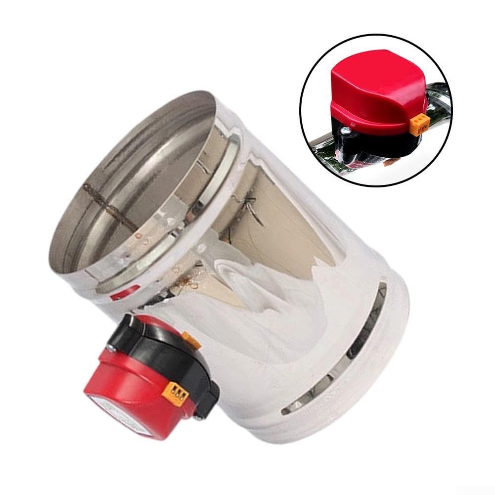 Serranda Antiritorno Motorizzata 8" 220V AC per Tubo Stufa e Condotte Aerazione Residenziali(200mm)