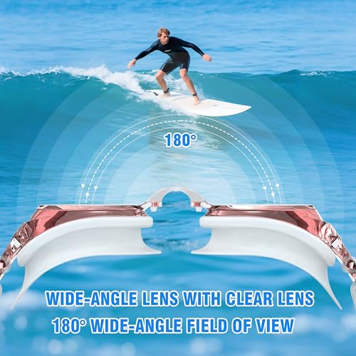 Seaflar Occhialini Piscina Per Adulti - Acque Libere Anti-Appannamento Protezione Uv Impermeabili Visione Nitida - Regolabile Occhialini Nuoto Uomo Donna Giovani - 6