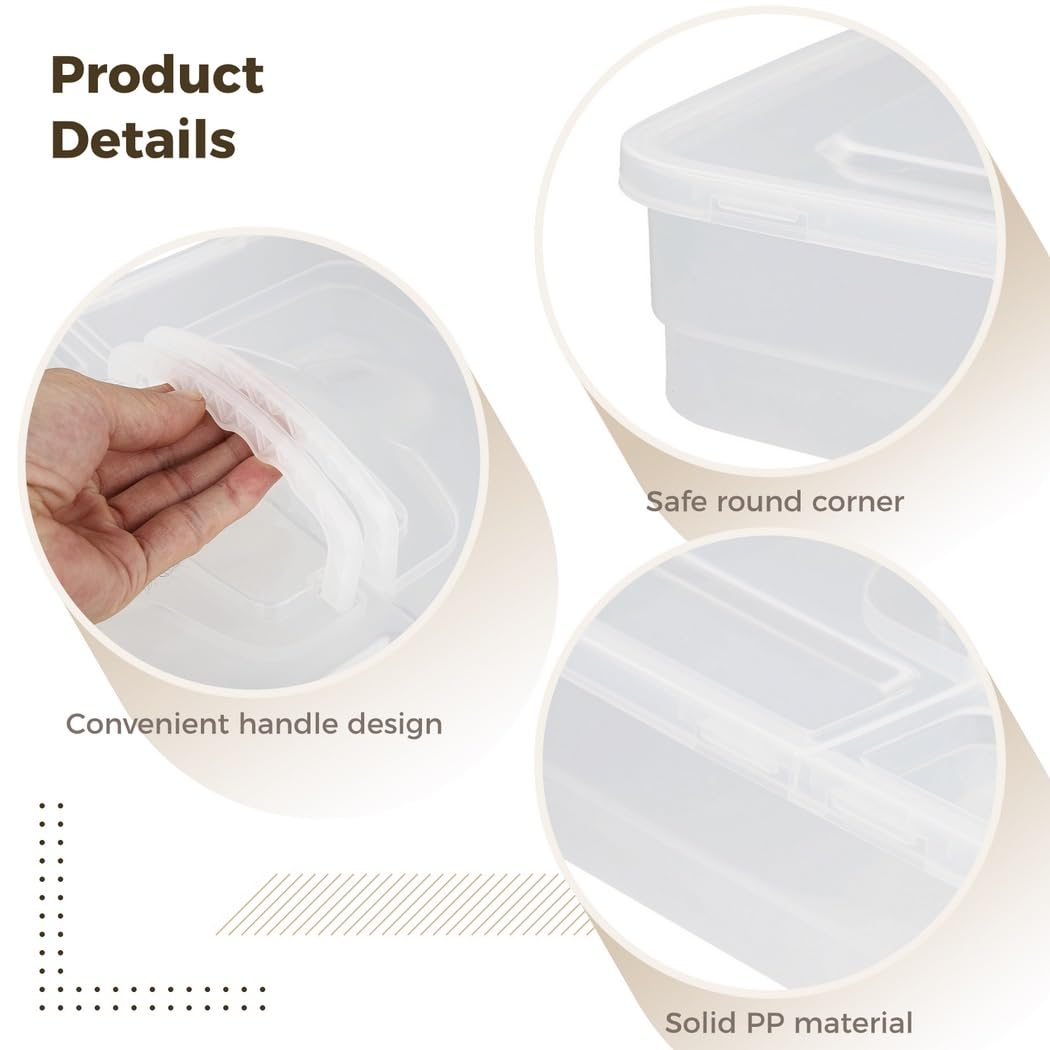 Lot de 2 bacs à pâte pour pizza, plateaux de fermentation pour pâte à pizza, récipients de rangement transparents et durables, moules à pizza de grande capacité et poignées