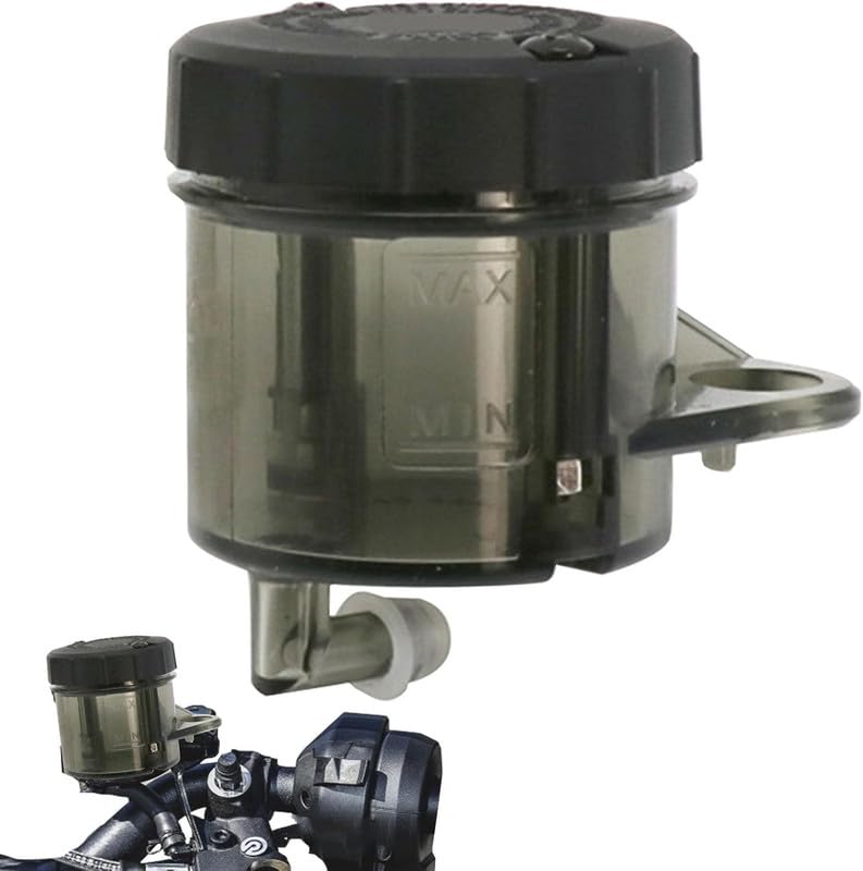 Lovmoto Universal Motorcycle Rear Brake Fluid Reservoir,MoreChioce Universal Rear Brake Clutch Tank Brake Master Cylinder Brake Pump Tank Replacement for Most Motorcycles Roy-al 500