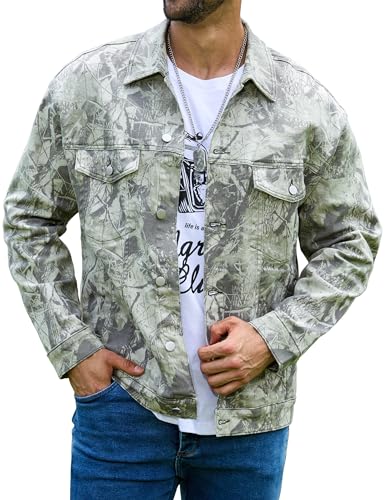 Camo Jackets for Men Trucker Unlined Camouflage Coats Hunting Clothes