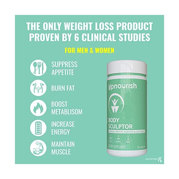 Clinically-Proven-Weight-Loss-Supplement-For-Women-Men-Appetite-Suppressant-Thermogenic-Fat-Burner-Metabolism-Booster-Diet-Pills-for-Fast-Fat-Burn-Stomach-Belly-Fat-Loss-90-Vegan-Capsules UpNourish Weight Loss Supplement for Women & Men - Appetite Suppressant, Thermogenic Fat Burner, Metabolism Booster - 90 Vegan Keto Capsules for Fast Fat Burn & Stomach Belly Fat Loss