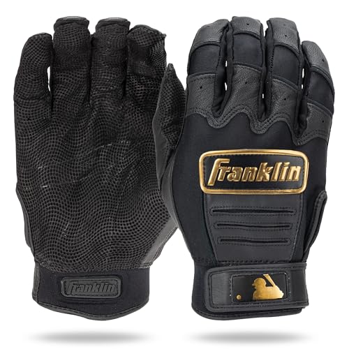 Franklin Sports MLB MLB CFX Pro Batting Gloves - Adult Medium - Black/Gold - image 1