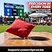 8 PCS Cornhole Bags - Bean Bags for Cornhole, 4 Black and 4 Red, Each Weighs 1.6 Ounces (50 Grams), for Tossing, Game, Outdoor, Wedding, Sports, Party(Black & Red)